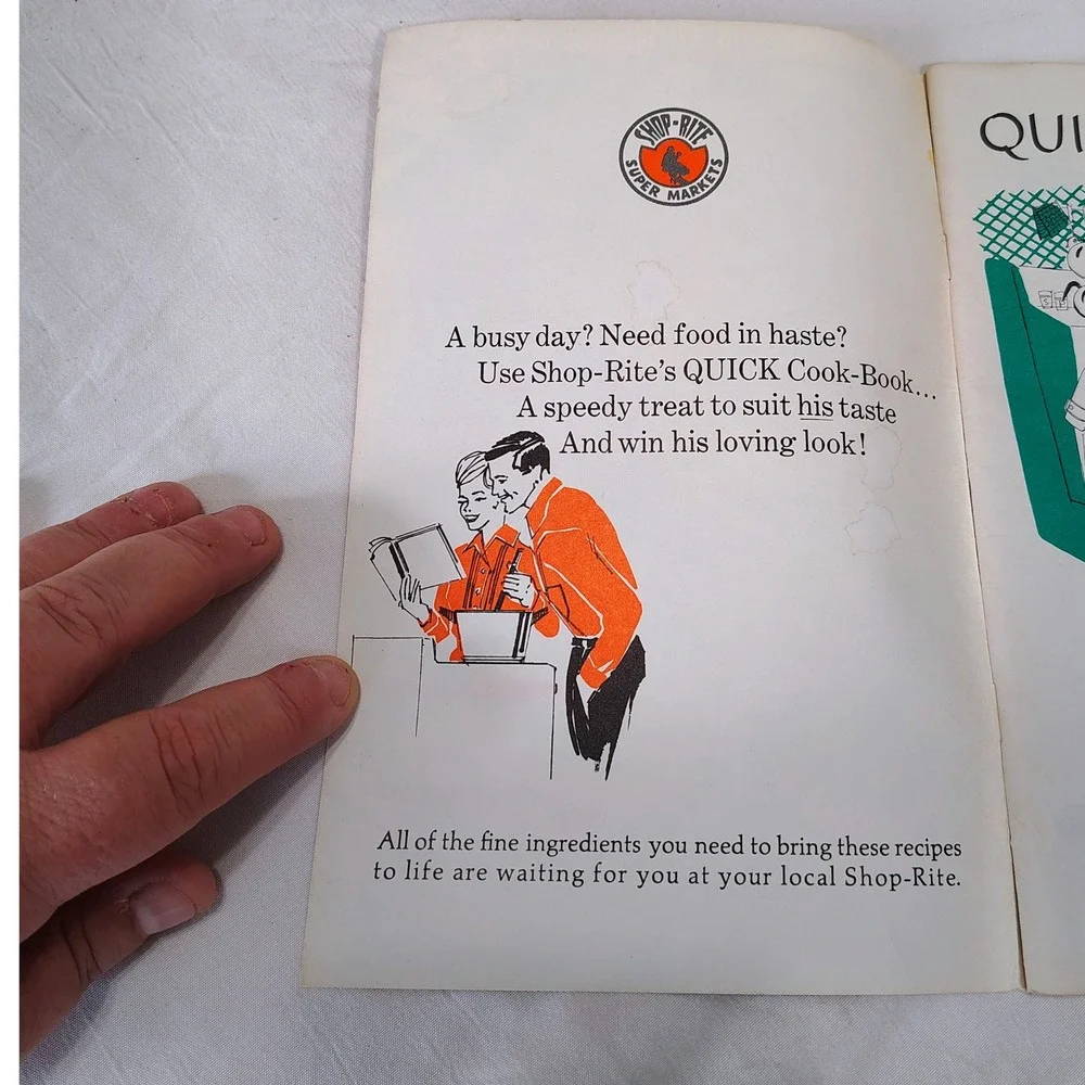 Vintage Shop Rite Quick Dishes Cookbook 332 Recipes Woman in a‎ Hurry Retro